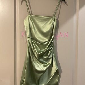 Windsor Light Green Satin Dress